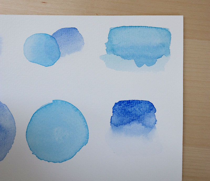 Hard edges watercolour example