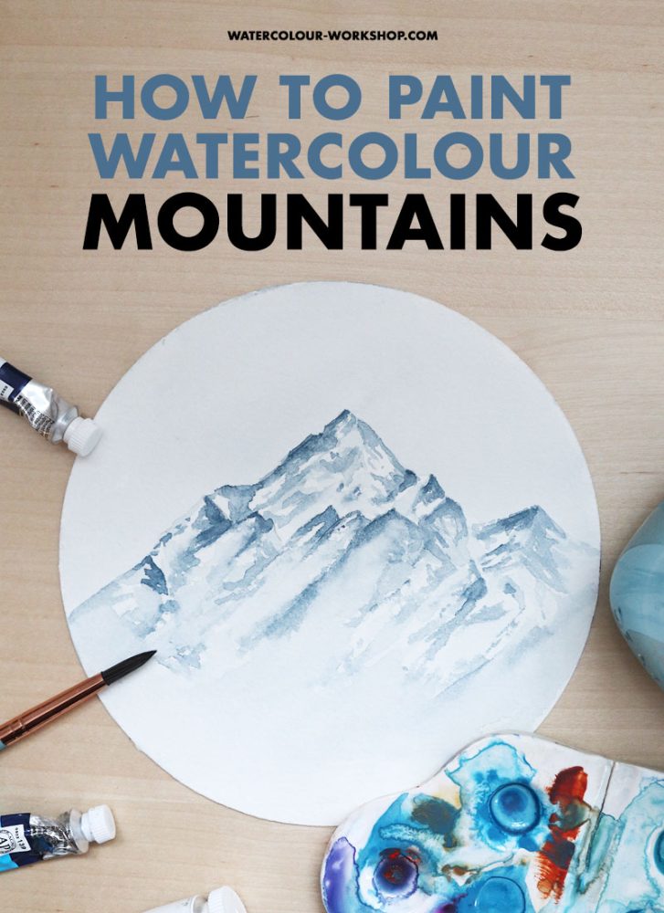 how to paint mountains with watercolour