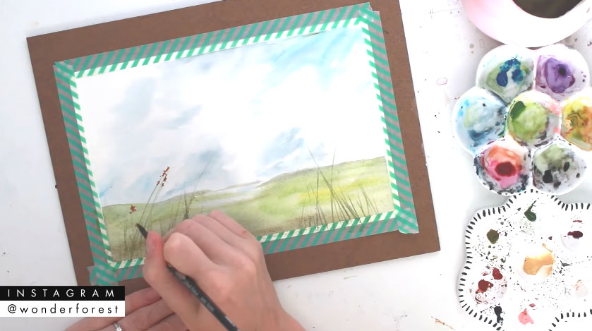 Simple Cloud Tutorial  Learn to Paint Watercolor