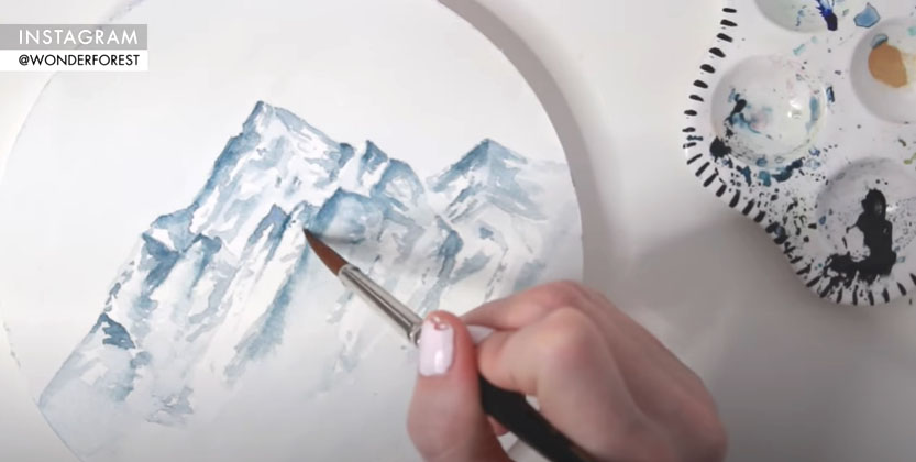 painting the mountain peaks