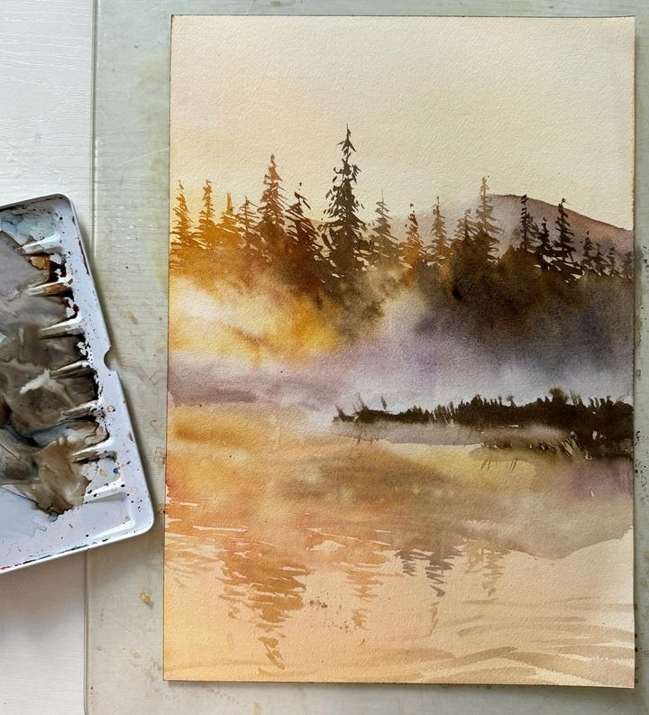 Easy Watercolor Landscape Expressive Watercolour Landscape